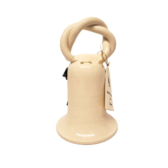 Piney Woods Pottery Christmas Bell Holly Berry Leaves Studio Handmade Signed 6" - Picture 3 of 7